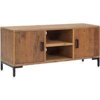 vidaXL Tv Cabinet Brown 110x35x48 cm Solid Pinewood, Brown