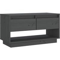vidaXL Tv Cabinet Grey 74x34x40 cm Solid Wood Pine, Grey