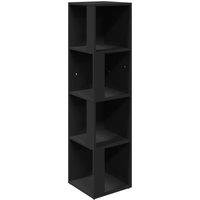 vidaXL Corner Cabinet Black 33x33x132 cm Engineered Wood, Black