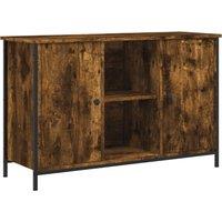 vidaXL Tv Cabinet Smoked Oak 100x35x65 cm Engineered Wood, Brown