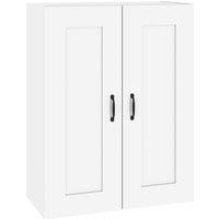 vidaXL Hanging Wall Cabinet High Gloss White 69.5x32.5x90 cm, White