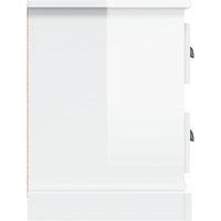 vidaXL Tv Cabinet High Gloss White 102x35.5x47.5 cm Engineered Wood, White