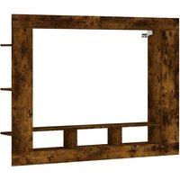 vidaXL Tv Cabinet Smoked Oak 152x22x113 cm Engineered Wood, Brown