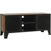 vidaXL Tv Cabinet Rustic Brown 105x36x47 cm Metal and Mdf, Brown