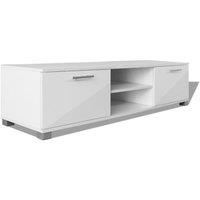 vidaXL Tv Cabinet High-gloss White 120x40.3x34.7 cm, White
