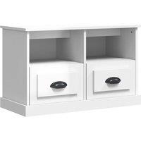 vidaXL Tv Cabinet High Gloss White 80x35x50 cm Engineered Wood, White
