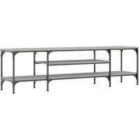 vidaXL Tv Cabinet Grey Sonoma 161x35x45 cm Engineered Wood&iron, Grey