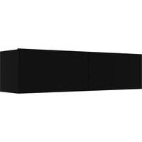 vidaXL Tv Cabinet Black 120x30x30 cm Engineered Wood, Black