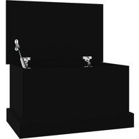 vidaXL Storage Box Black 50x30x28 cm Engineered Wood, Black