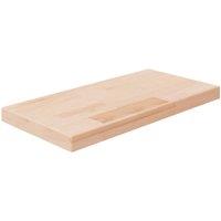 vidaXL Shelf Board 40x20x2.5 cm Untreated Solid Wood Oak, Brown