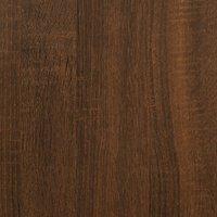 vidaXL Tv Cabinet Brown Oak 121x35x45 cm Engineered Wood&iron, Brown