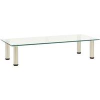 vidaXL Tv Stand Transparent 80x35x17 cm Tempered Glass, Multi