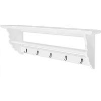 vidaXL Coat Rack Mdf White Baroque Style, White