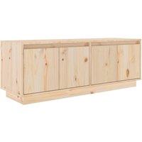 vidaXL Tv Cabinet 110x34x40 cm Solid Wood Pine, Brown