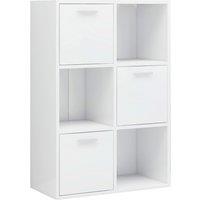 vidaXL Storage Cabinet High Gloss White 60x29.5x90 cm Engineered Wood, White