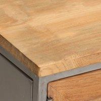 vidaXL Tv Cabinet Recycled Teak and Steel 120x30x40 cm, Brown