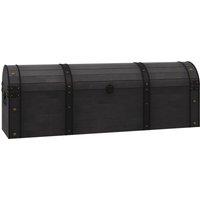 vidaXL Storage Chest Solid Wood Vintage Style 120x30x40 cm, Black