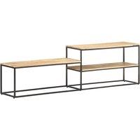 vidaXL Tv Cabinet 180x30x50 cm Rough Mango Wood, Brown