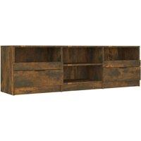 vidaXL Tv Cabinet Smoked Oak 150x33.5x45 cm Engineered Wood, Brown