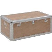 vidaXL Storage Box Solid Fir Wood 91x52x40 cm Brown, Brown