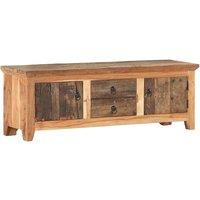 vidaXL Tv Cabinet 120x30x40 cm Solid Acacia Wood and Reclaimed Wood, Brown