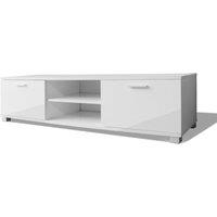 vidaXL Tv Cabinet High-gloss White 140x40.3x34.7 cm, White