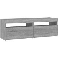 vidaXL TV Cabinets 2 pcs with LED Lights Grey Sonoma 60x35x40 cm, Grey