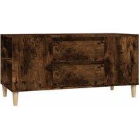 Vidaxl Tv Cabinet Smoked Oak 102X44.5X50 Cm Engineered Wood, Brown