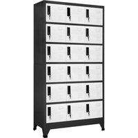 vidaXL Locker Cabinet Anthracite and White 90x40x180 cm Steel, Multi