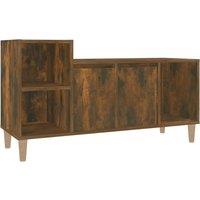 Vidaxl Tv Cabinet Smoked Oak 100X35X55 Cm Engineered Wood, Brown