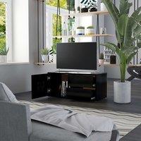 Vidaxl Tv Cabinet Black 80X34X36 Cm Engineered Wood, Black