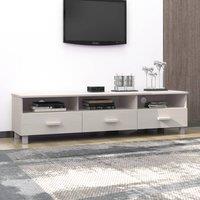 Vidaxl Tv Cabinet Hamar White 158X40X40 Cm Solid Wood Pine, White