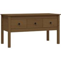 Vidaxl Coffee Table Honey Brown 102X49X55 Cm Solid Wood Pine, Brown