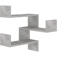 vidaXL Wall Corner Shelf Concrete Grey 40x40x50 cm Engineered Wood, Grey