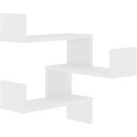 vidaXL Wall Corner Shelf White 40x40x50 cm Engineered Wood, White