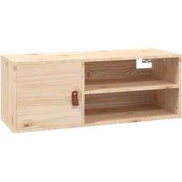 vidaXL Wall Cabinet 80x30x30 cm Solid Wood Pine, Brown