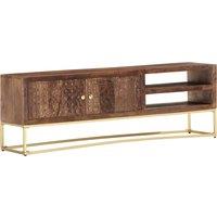 Vidaxl Tv Cabinet 138X30X46 Cm Solid Mango Wood, Brown