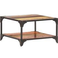 vidaXL Coffee Table 60x60x35 cm Solid Reclaimed Wood, Multi