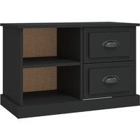 Vidaxl Tv Cabinet Black 73X35.5X47.5 Cm Engineered Wood, Black