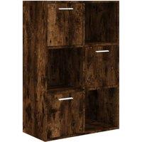 vidaXL Storage Cabinet Smoked Oak 60x29.5x90 cm, Brown