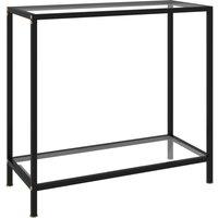 Vidaxl Console Table Transparent 80X35X75 Cm Tempered Glass, Clear