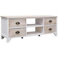 Vidaxl Tv Cabinet 108X30X40 Cm Solid Paulownia Wood, Brown