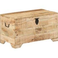 vidaXL Storage Chest Solid Rough Mango Wood, Brown