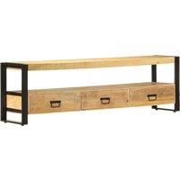 Vidaxl Tv Cabinet 150X30X45 Cm Solid Mango Wood, Brown