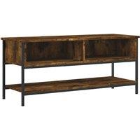 vidaXL Tv Cabinet Smoked Oak 100x35x45 cm Engineered Wood, Brown