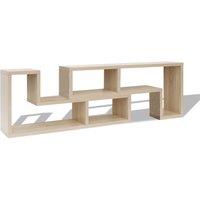 vidaXL Tv Cabinet Double L-shaped Oak, Brown