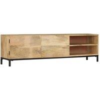 vidaXL Tv Cabinet 145x30x41 cm Solid Mango Wood, Brown