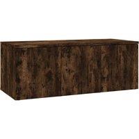vidaXL Tv Cabinet Smoked Oak 80x34x30 cm Engineered Wood, Brown