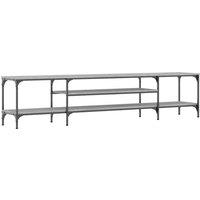 vidaXL Tv Cabinet Grey Sonoma 201x35x45 cm Engineered Wood&iron, Grey