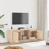 vidaXL TV Cabinet 110.5x35x44 cm Solid Wood Pine, Brown